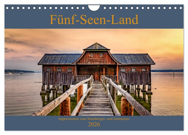 Produktbild: F&uuml;nf-Seen-Land (Wandkalender 2026 DIN A4 quer), CALVENDO Monatskalender