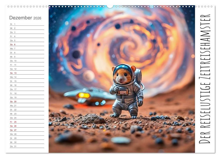 Produktbild: History Hamster - Die Geschichte der Welt in 12 Nagerbildern (Wandkalender 2026 DIN A2 quer), CALVENDO Monatskalender