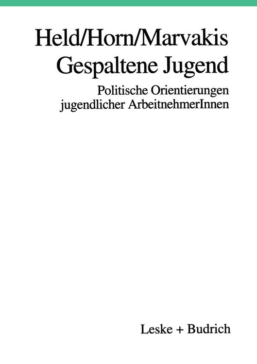 Produktbild: Gespaltene Jugend