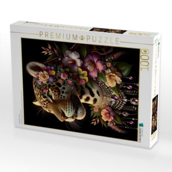 Produktbild: CALVENDO Puzzle Leopardenzauber | 1000 Teile Lege-Gr&ouml;&szlig;e 64x48cm Foto-Puzzle f&uuml;r gl&uuml;ckliche Stunden