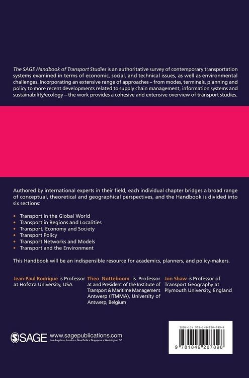 Produktbild: The SAGE Handbook of Transport Studies