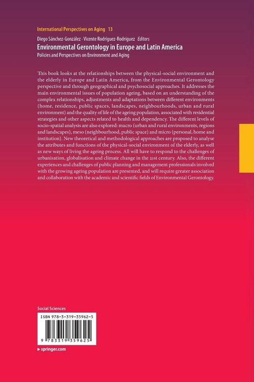 Produktbild: Environmental Gerontology in Europe and Latin America