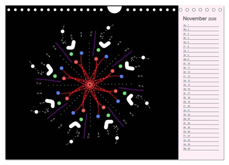 Produktbild: Filigran - Mandalas (Wandkalender 2026 DIN A4 quer), CALVENDO Monatskalender
