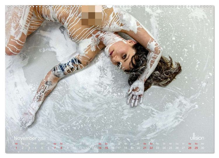 Produktbild: Farbspiele &ndash; Akt in Wei&szlig; (hochwertiger Premium Wandkalender 2026 DIN A2 quer), Kunstdruck in Hochglanz
