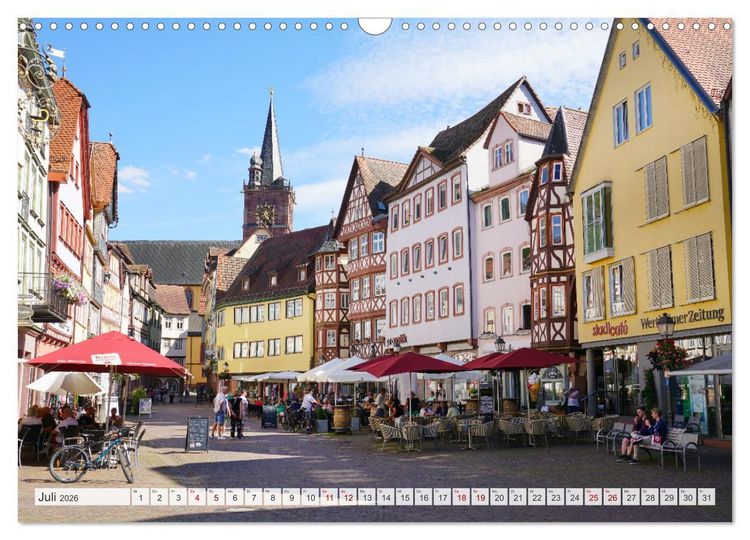 Produktbild: Spaziergang in Wertheim (Wandkalender 2026 DIN A3 quer), CALVENDO Monatskalender