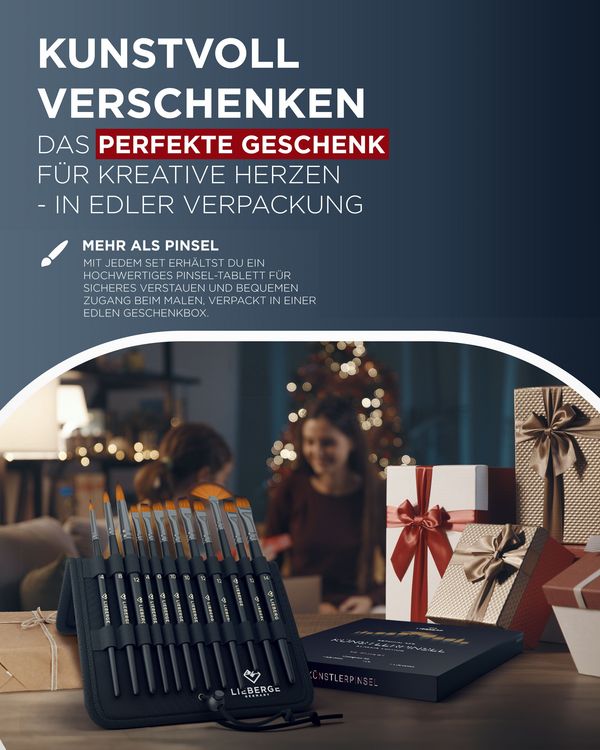 Produktbild: LIEBERGE K&uuml;nstlerpinsel Klassik &brvbar; 12 Pinsel