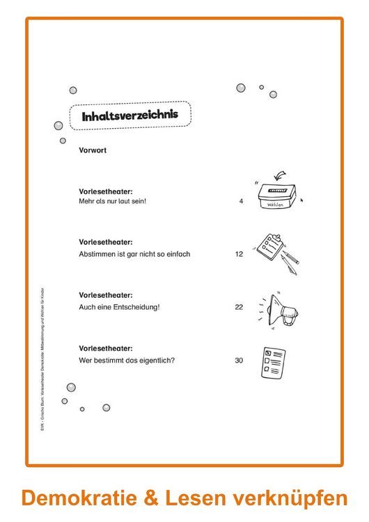 Produktbild: Vorlesetheater Demokratie: Mitbestimmung und Wahlen f&uuml;r Kinder