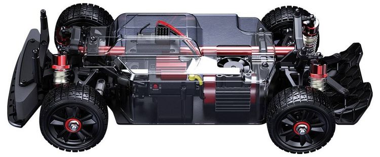 Produktbild: MJX Hyper GO Schwarz Brushless 1:14 RC Modellauto Elektro Rally Allradantrieb (4WD) RtR 2,4 GHz inkl. Akku und Ladekabel, mit Lichteffekt