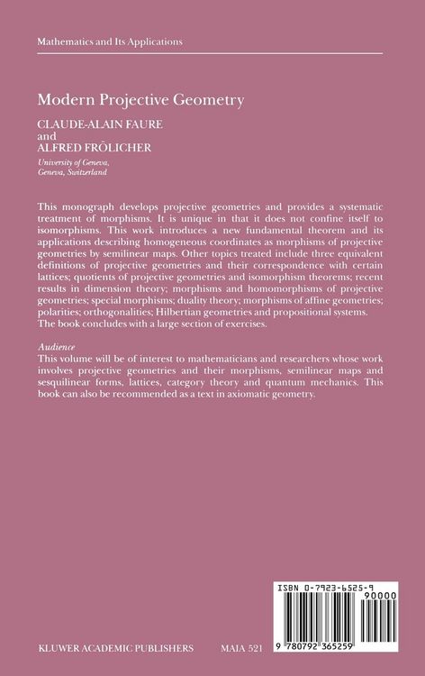 Produktbild: Modern Projective Geometry
