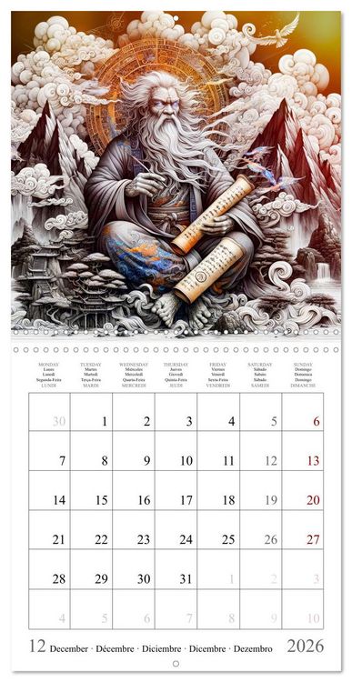 Produktbild: Sp&eacute;cialistes spirituels (Calendrier mural carr&eacute; 2026 30x30 cm) Calendrier double avec une page pour vos prises de notes