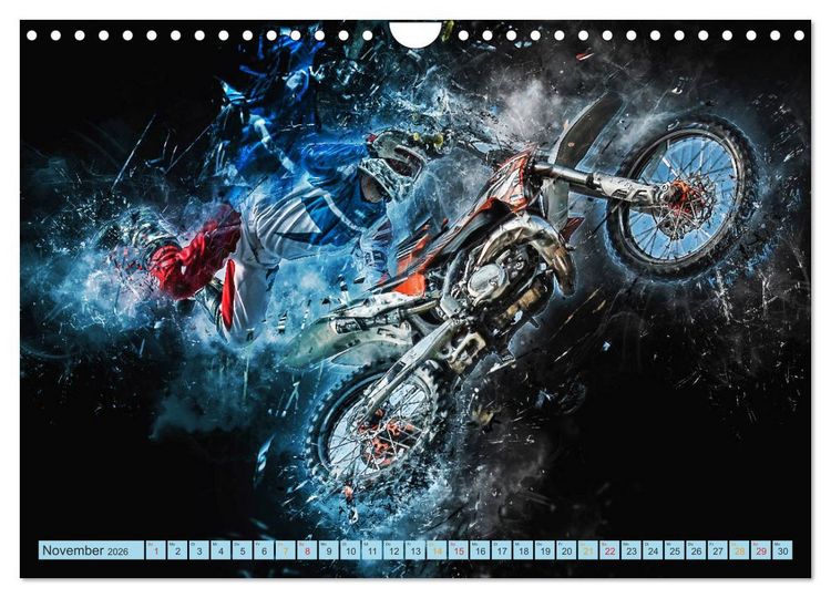Produktbild: Motocross - extrem cool (Wandkalender 2026 DIN A4 quer), CALVENDO Monatskalender