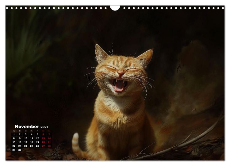 Produktbild: Auch Katzen lachen gern (Wandkalender 2027 DIN A3 quer), CALVENDO Monatskalender