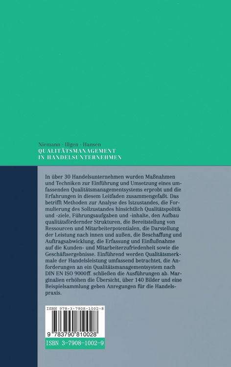Produktbild: Qualit&auml;tsmanagement in Handelsunternehmen