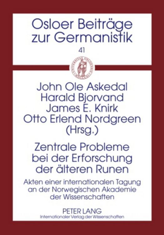 Produktbild: Zentrale Probleme bei der Erforschung der aelteren Runen