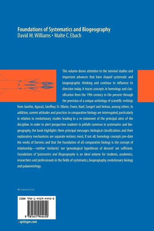 Produktbild: Foundations of Systematics and Biogeography