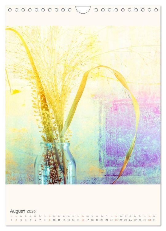 Produktbild: Blumige Fotomalerei (Wandkalender 2026 DIN A4 hoch), CALVENDO Monatskalender
