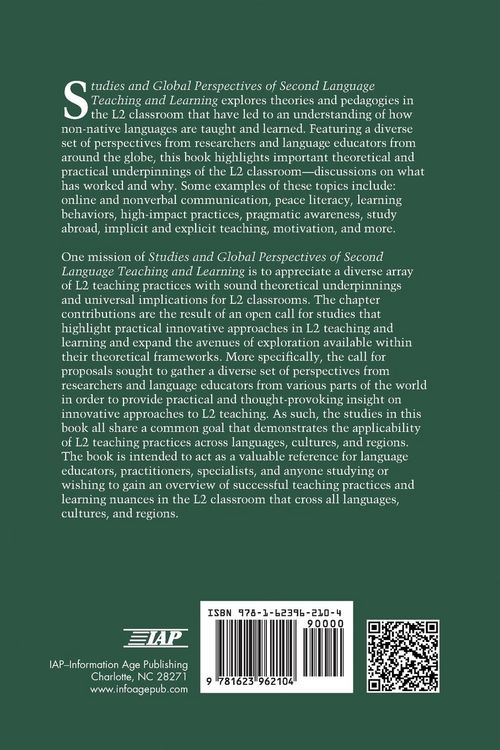 Produktbild: Studies and Global Perspectives of Second Language Teaching and Learning