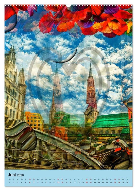 Produktbild: Oh wie sch&ouml;n ist Hamburg (Wandkalender 2026 DIN A2 hoch), CALVENDO Monatskalender