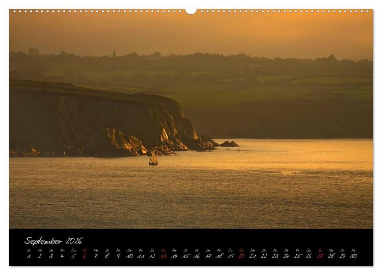Produktbild: Wales - Pembrokeshire Coast Path (hochwertiger Premium Wandkalender 2026 DIN A2 quer), Kunstdruck in Hochglanz
