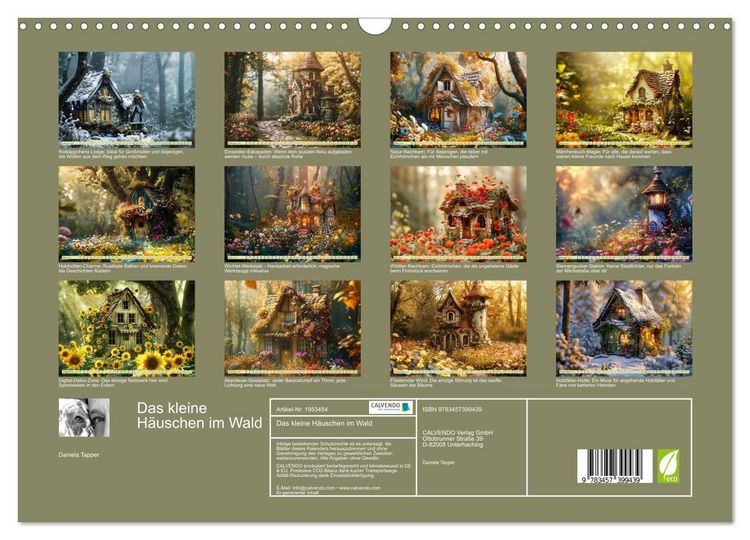 Produktbild: Das kleine H&auml;uschen im Wald (Wandkalender 2026 DIN A3 quer), CALVENDO Monatskalender