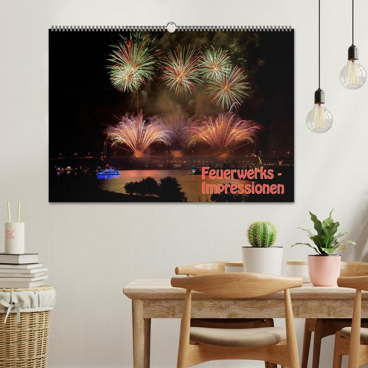 Produktbild: Feuerwerks - Impressionen (Wandkalender 2026 DIN A2 quer), CALVENDO Monatskalender