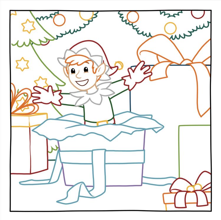 Produktbild: Zauberpapier Malbuch Weihnachten: Die Wichtel sind los