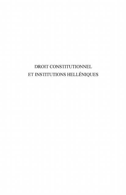 Produktbild: Droit constitutionnel et institutions he