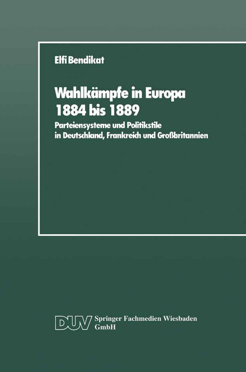Produktbild: Wahlk&auml;mpfe in Europa 1884 bis 1889