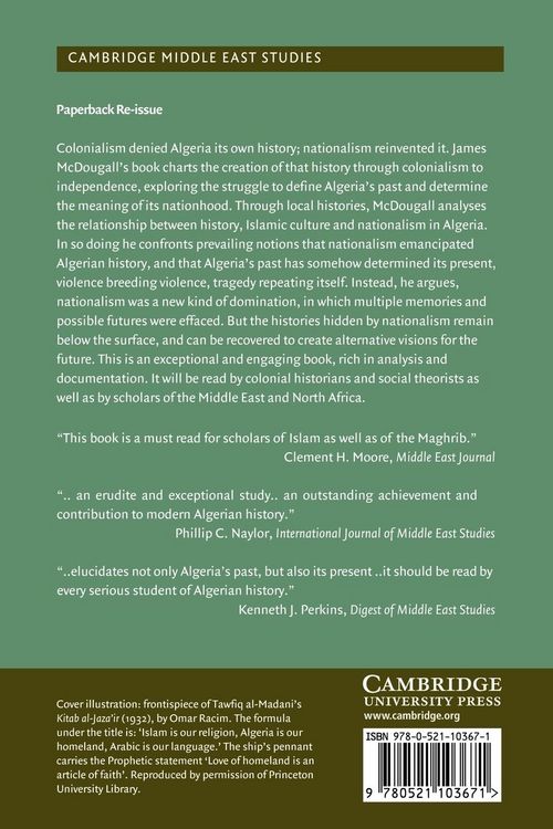 Produktbild: History and the Culture of Nationalism in Algeria