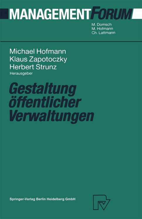 Produktbild: Gestaltung &ouml;ffentlicher Verwaltungen