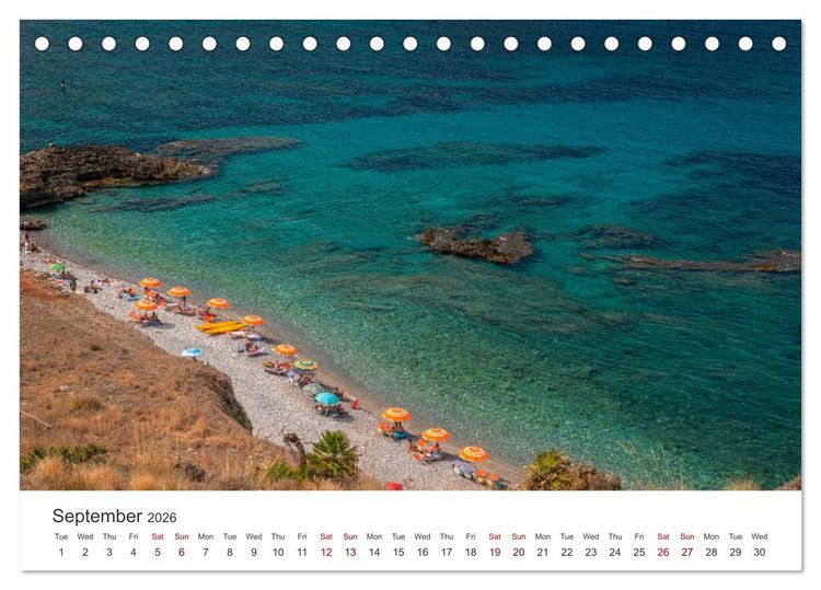 Produktbild: Sicily - The island where winter does not exist (Desk Calendar 2026 DIN A5 landscape), CALVENDO 12 Month DeskCalendar
