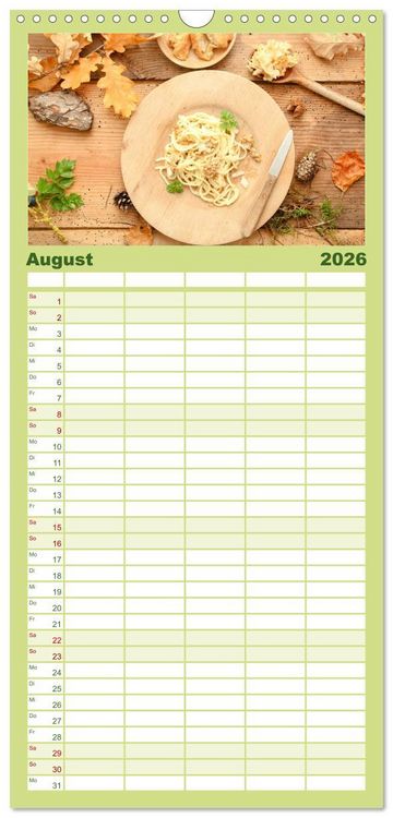 Produktbild: Familienplaner 2026 - K&ouml;stliche Waldpilze mit 5 Spalten (Wandkalender, 21 x 45 cm) CALVENDO