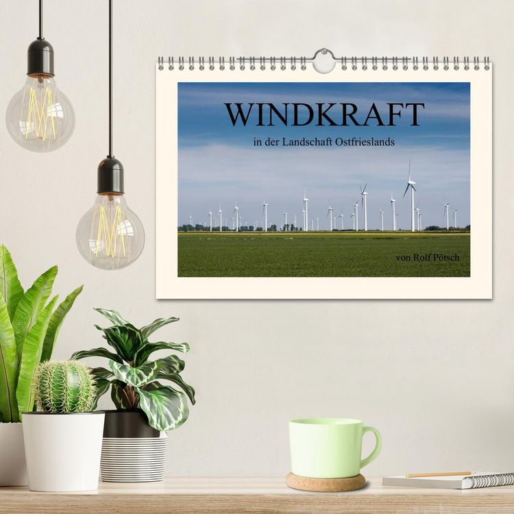 Produktbild: Windkraft in der Landschaft Ostfrieslands (Wandkalender 2026 DIN A4 quer), CALVENDO Monatskalender