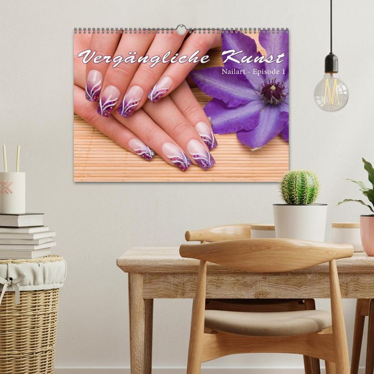 Produktbild: Verg&auml;ngliche Kunst - Nailart Episode 1 (Wandkalender 2026 DIN A3 quer), CALVENDO Monatskalender