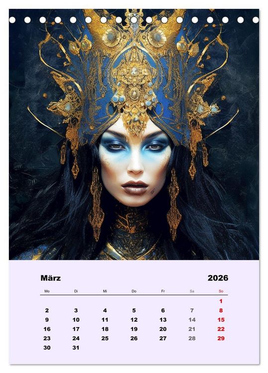 Produktbild: Magische Reise zu mystischen Wesen. Keltische Fantasie-Gestalten (Tischkalender 2026 DIN A5 hoch), CALVENDO Monatskalender