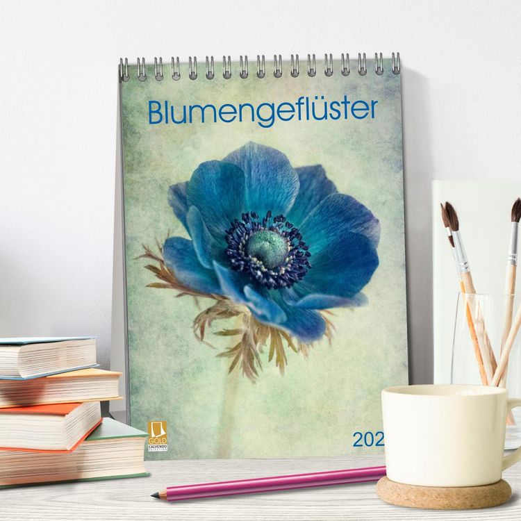 Produktbild: Blumengefl&uuml;ster (Tischkalender 2026 DIN A5 hoch), CALVENDO Monatskalender