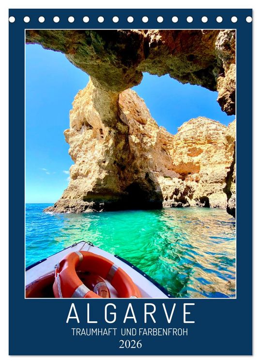 Produktbild: Algarve Traumhaft & farbenfroh (Tischkalender 2026 DIN A5 hoch), CALVENDO Monatskalender