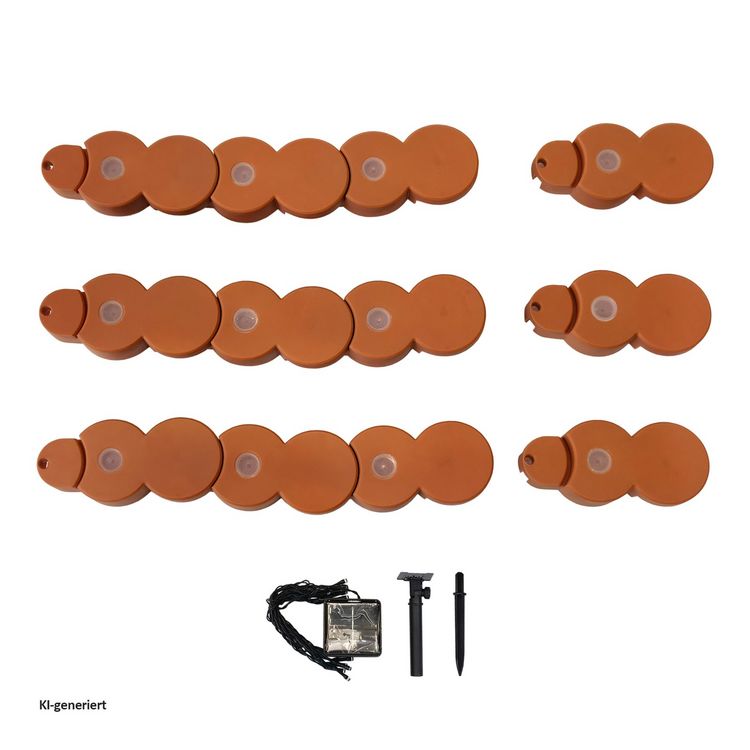 Produktbild: HTI-Living HTI-Living Beeteinfassung L&auml;nge 190 cm mit Solar-Lichterkette
