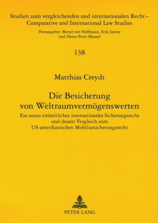 Produktbild: Die Besicherung von Weltraumverm&ouml;genswerten
