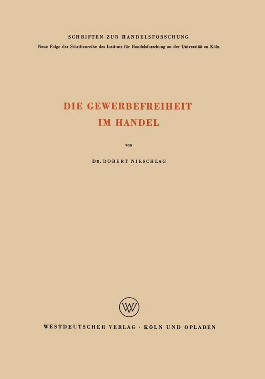 Produktbild: Die Gewerbefreiheit im Handel