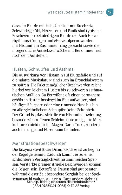 Produktbild: Richtig einkaufen Histamin-Intoleranz