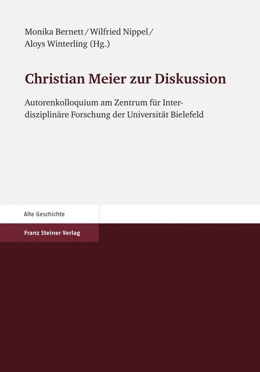 Produktbild: Christian Meier zur Diskussion