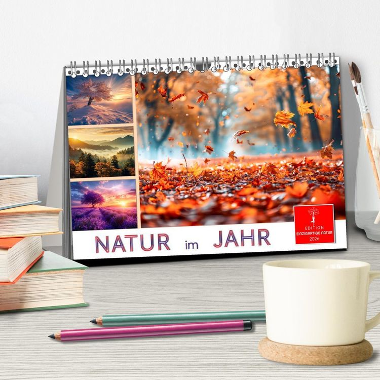 Produktbild: Natur im Jahr (Tischkalender 2026 DIN A5 quer), CALVENDO Monatskalender