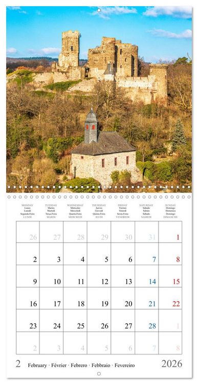 Produktbild: Castles and Palaces in the Middle Rhine Valley (Wall Calendar 2026 12 &times; 12 Inch) CALVENDO 12 Month Wall Calendar