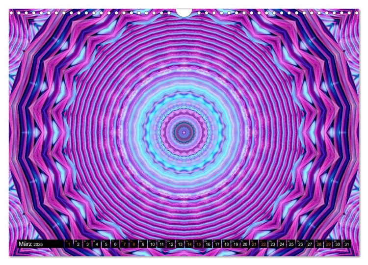 Produktbild: Energie - Mandalas, Spiritualit&auml;t durch die Farbe Lila (Wandkalender 2026 DIN A3 quer), CALVENDO Monatskalender