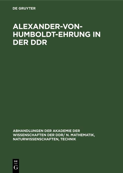 Produktbild: Alexander-von-Humboldt-Ehrung in der DDR