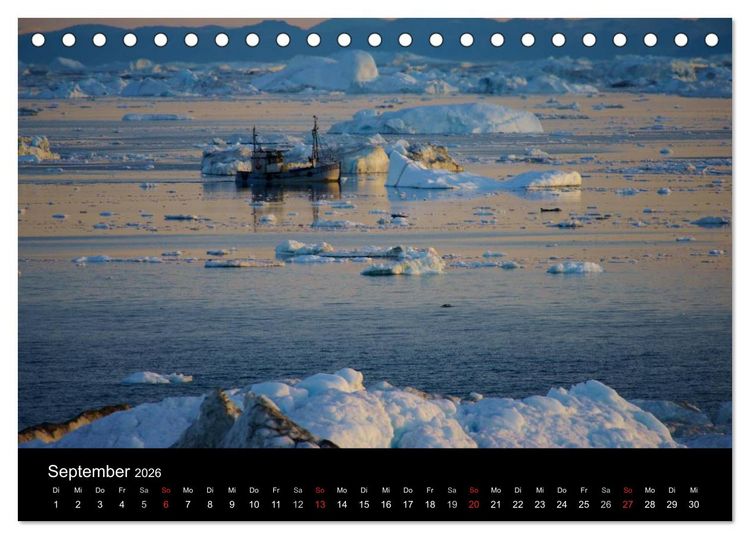 Produktbild: Gr&ouml;nland by Andr&eacute; Poling (Tischkalender 2026 DIN A5 quer), CALVENDO Monatskalender