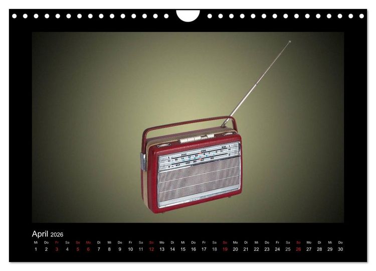 Produktbild: Dampfradios - Antike Radios mit Patina (Wandkalender 2026 DIN A4 quer), CALVENDO Monatskalender