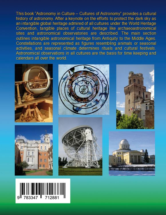 Produktbild: Astronomy in Culture -- Cultures of Astronomy. Astronomie in der Kultur -- Kulturen der Astronomie.