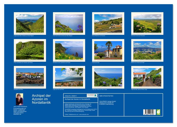 Produktbild: Archipel der Azoren im Nordatlantik (Wandkalender 2026 DIN A2 quer), CALVENDO Monatskalender